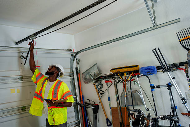 Professional Garage Door Panel Replacement technician working in Bayfield County County, WI
